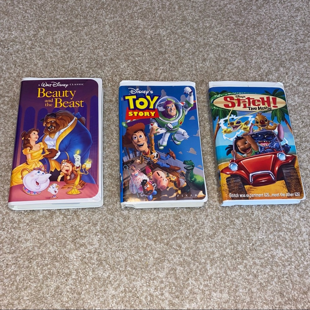 Disney Set of 3 Classic Movies VHS Tapes